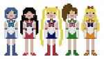 Sailor Moon themed counted cross stitch kit