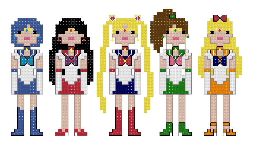 Sailor Moon themed counted cross stitch kit