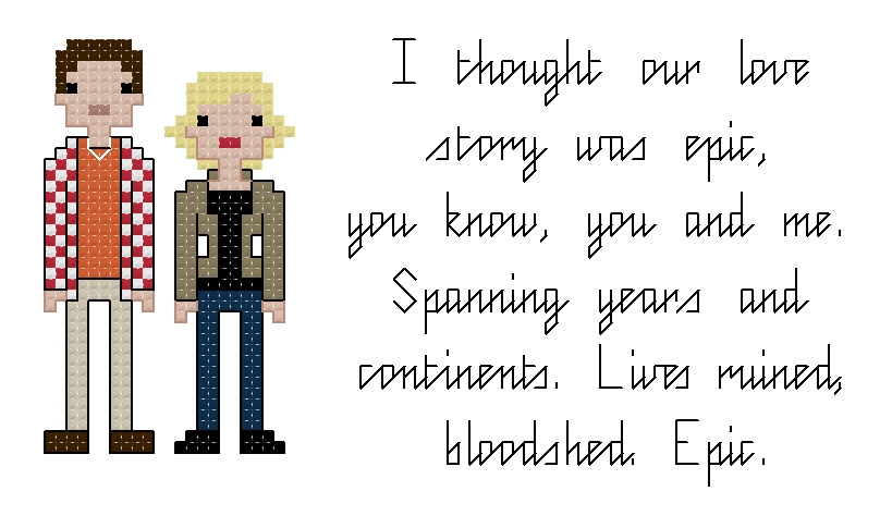 Veronica Mars - Love themed counted cross stitch kit picture