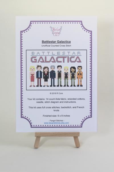 Battlestar Galactica themed counted cross stitch kit picture