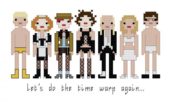 Rocky Horror Picture Show themed counted cross stitch kit picture