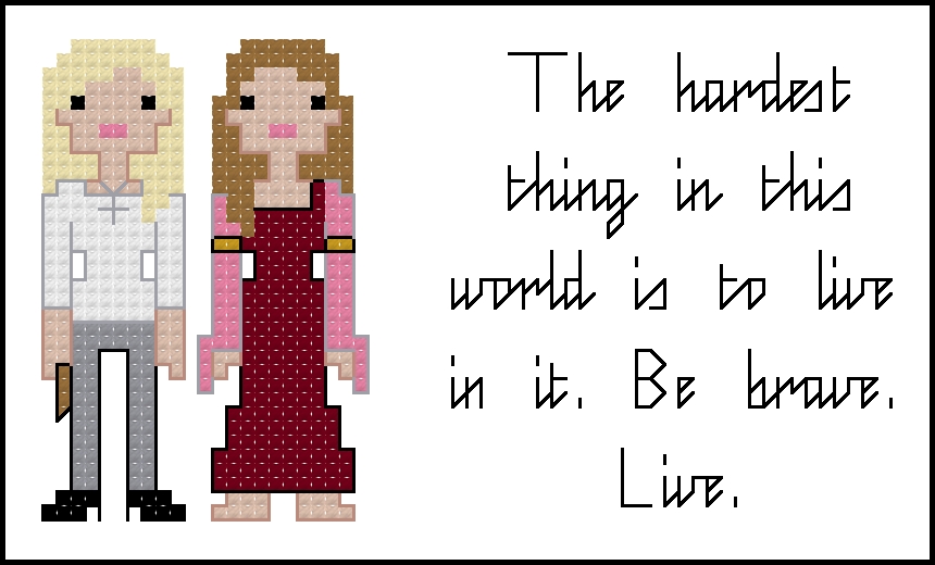 BTVS Be Brave counted cross stitch kit