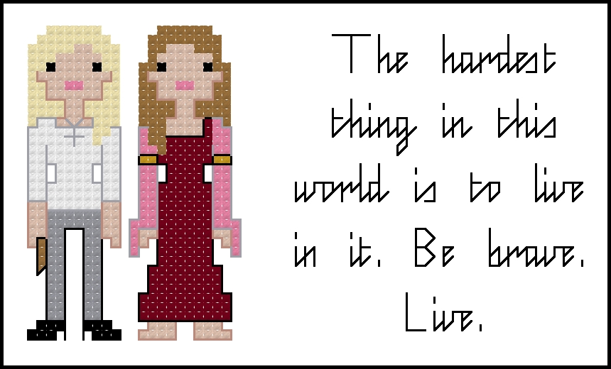 BTVS Be Brave counted cross stitch kit picture