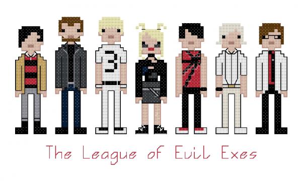 Scott Pilgrim: League Of Evil Exes themed counted cross stitch kit