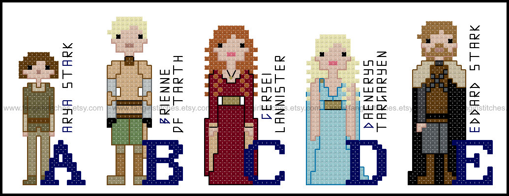 Game of Thrones themed counted cross stitch kit picture
