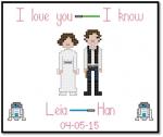 Star Wars Wedding Sampler themed counted cross stitch kit
