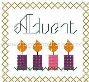 Christmas Alphabet counted cross stitch kit picture