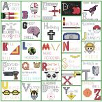 Anime Alphabet counted cross stitch kit