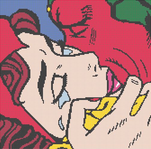 Vision And The Scarlet Witch themed counted cross stitch kit picture