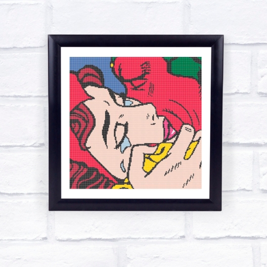 Vision And The Scarlet Witch themed counted cross stitch kit picture