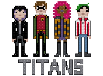 Titans themed counted cross stitch kit