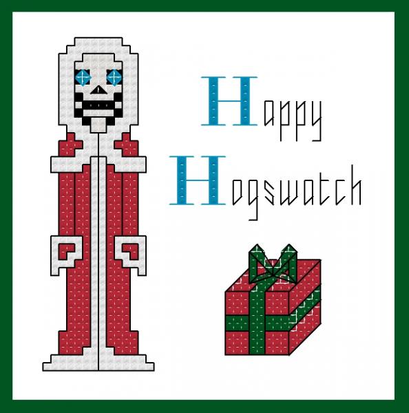 Hogswatch themed counted cross stitch kit picture