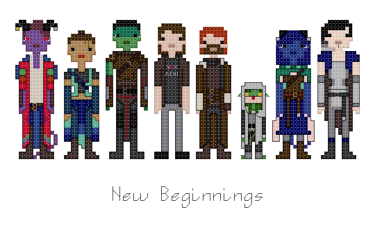 Critical Role 2 themed counted cross stitch kit picture