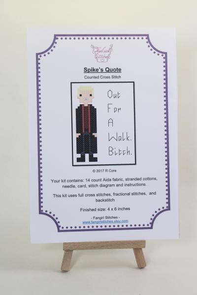 BTVS Spike counted cross stitch kit picture