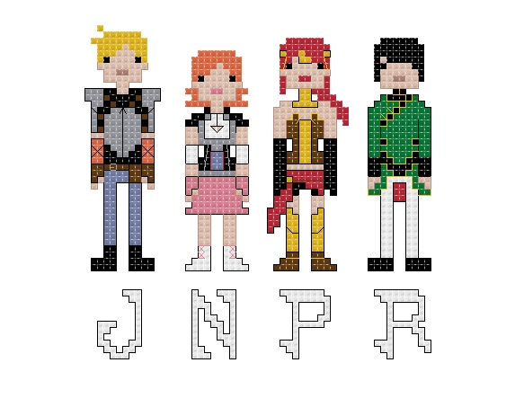 RWBY - JNPR themed counted cross stitch kit picture