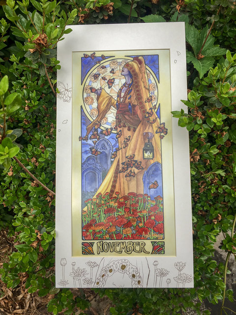 Embellished Matted Print - Lady of November picture