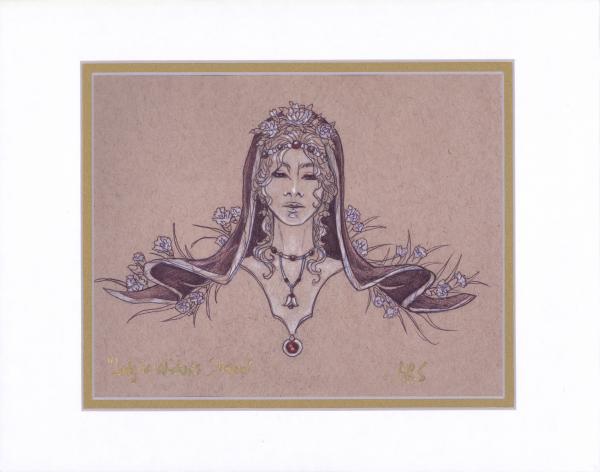 Matted Print - Lady of January VISAGE Collection Signed Print picture