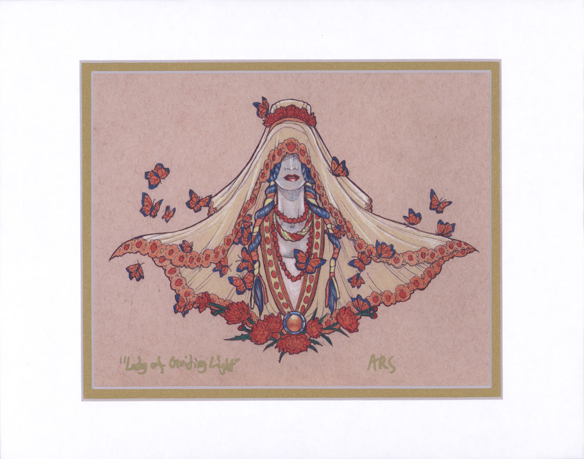 Matted Print - Lady of November VISAGE Collection Signed Print picture