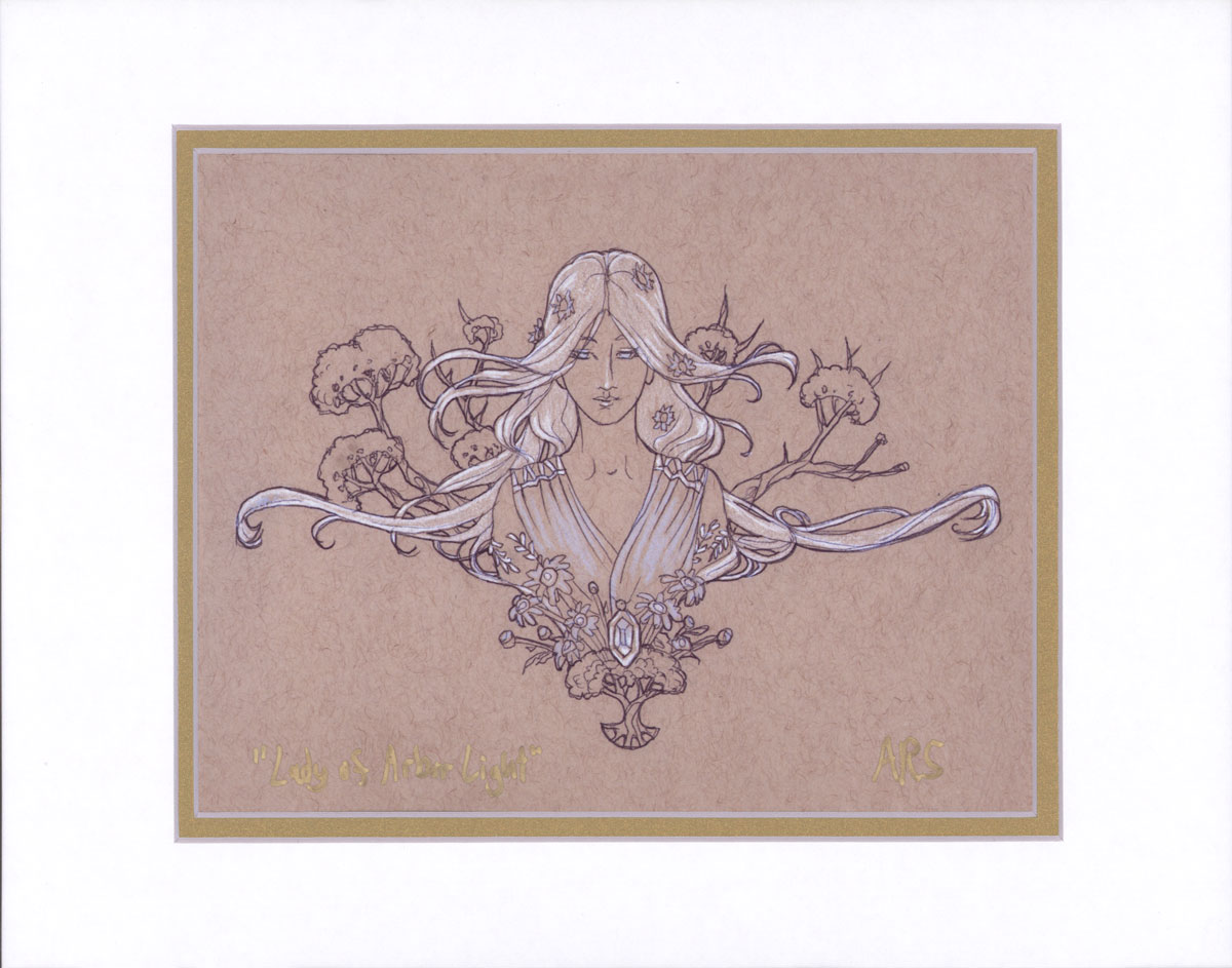 Matted Print - Lady of April VISAGE Collection Signed Print picture