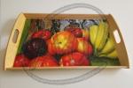 Fruits on wood on a wood tray