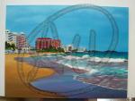 La Concha beach oil on canvas