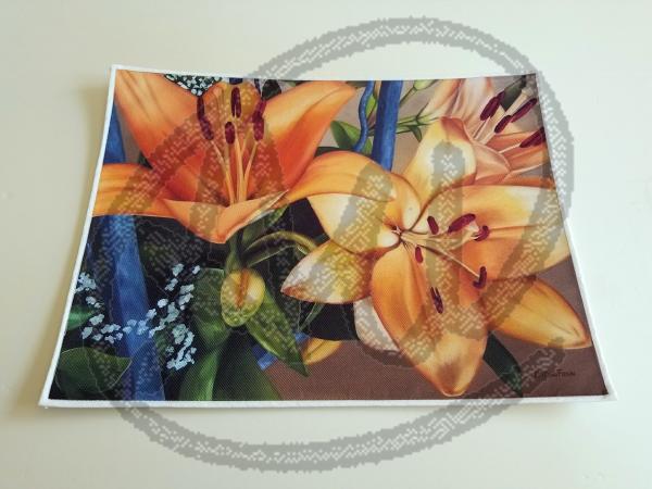 Orange lily placemat picture
