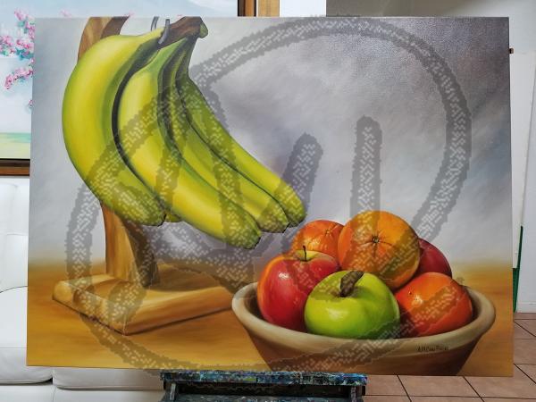 Hand of bananas oil on canvas picture