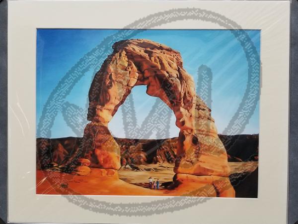 Delicate arch reproduction on paper picture