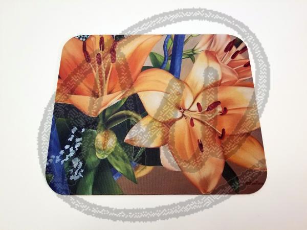 Orange lily mouse pad picture