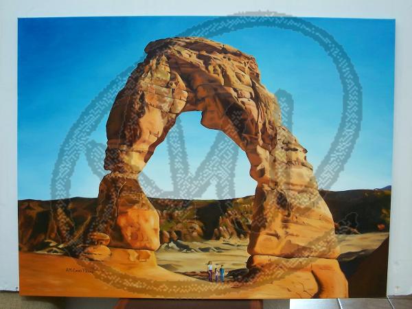 Delicate arch oil on canvas picture