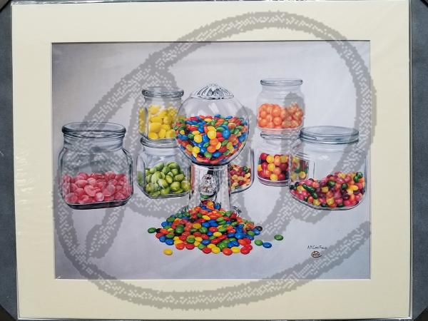 Silver Gumball reproduction on paper