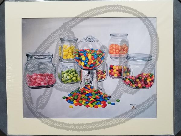 Silver Gumball reproduction on paper picture