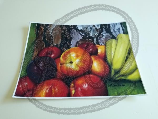 Fruits on wood placemat picture