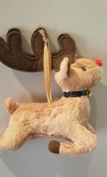 Plush Reindeer Ornament picture