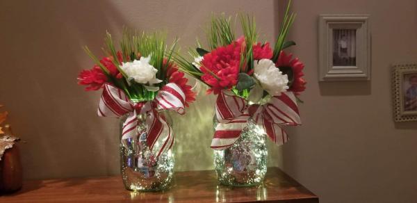 Mercury Mason Jar Flowers picture