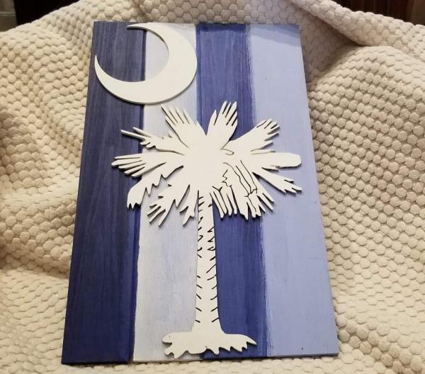 State of SC Wood Palmetto Sign picture