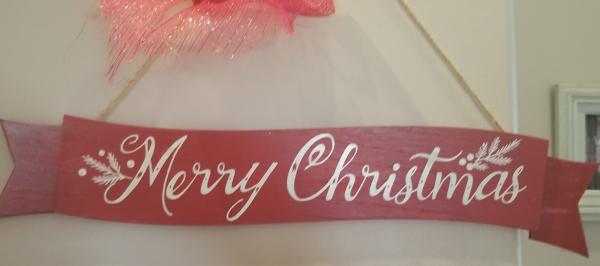 "Merry Christmas" Wood Banner picture