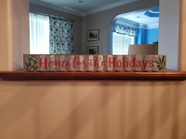 "Home for the Holidays" Wood Banner picture