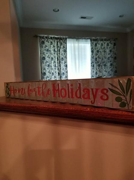 "Home for the Holidays" Wood Banner picture