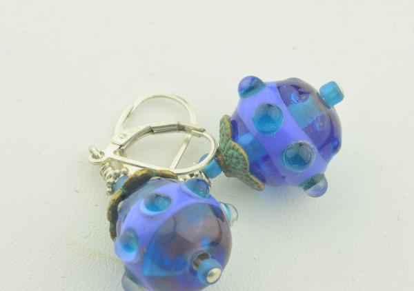 petit blue dangle earrings picture