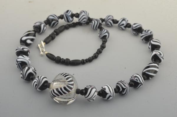 black and white necklace