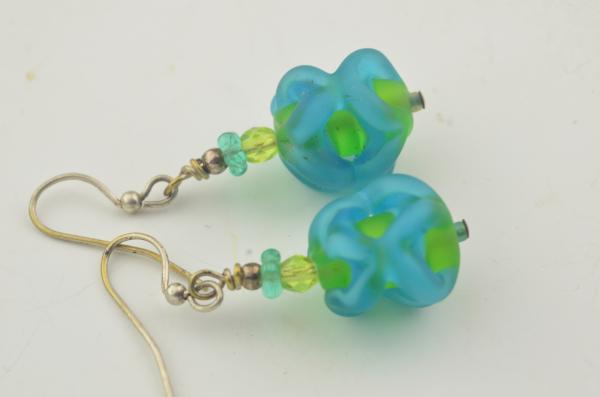 frosted folded glass earrings