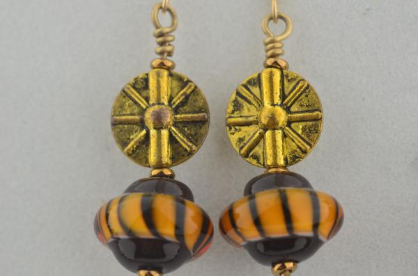 tiger sun earrings
