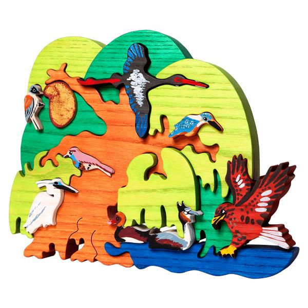 European Waterfront Bird Tree Puzzle