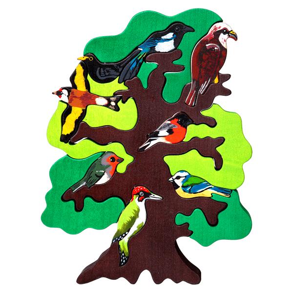 European Bird Tree Puzzle picture