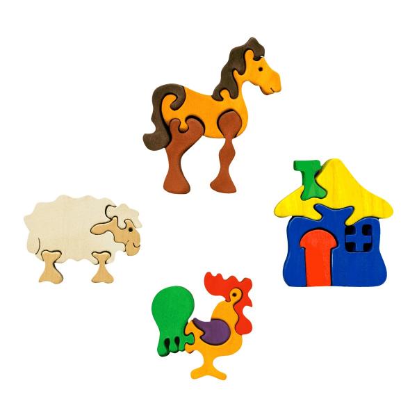 Farm Four Piece Puzzle Set picture