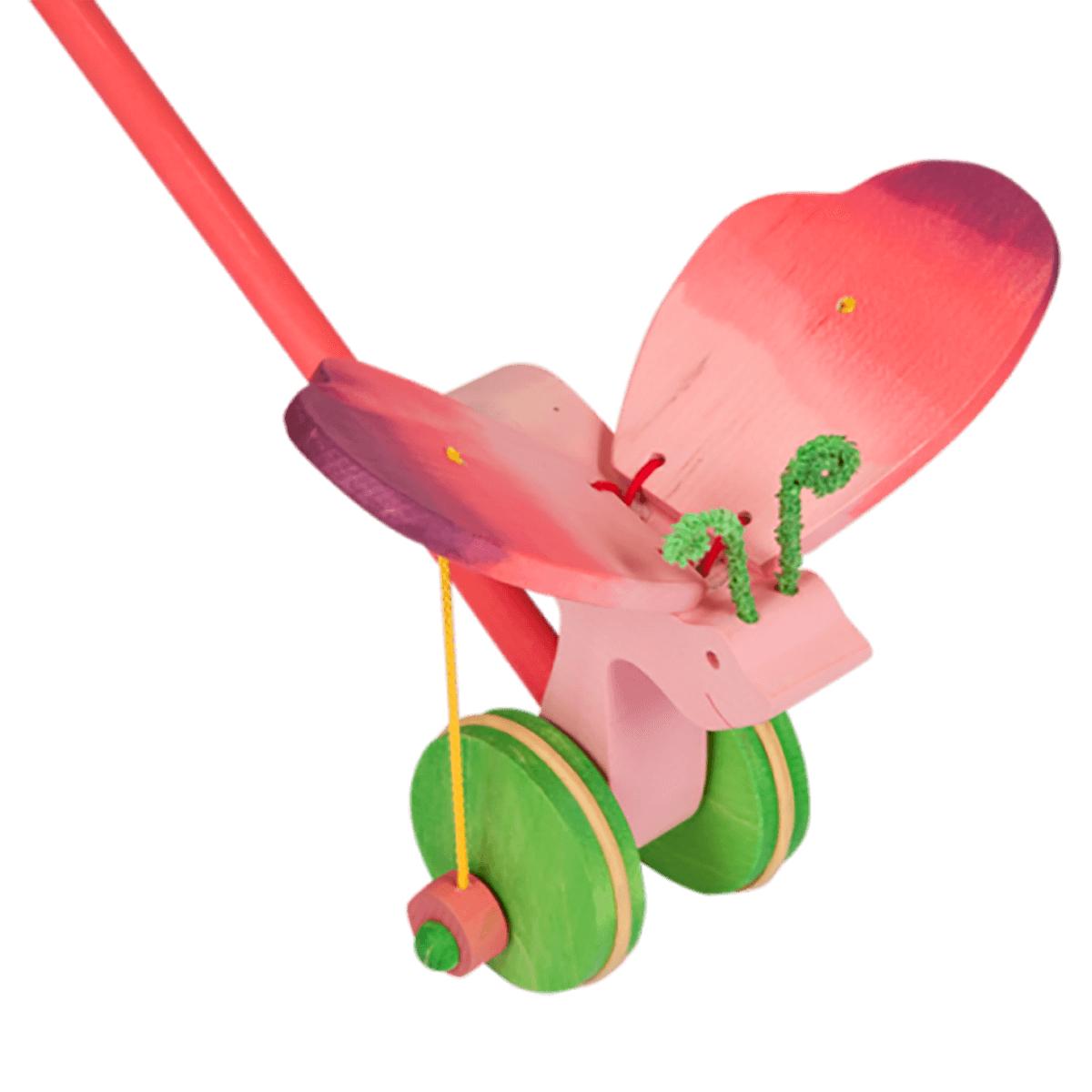Pink Butterfly Push Along Toy picture