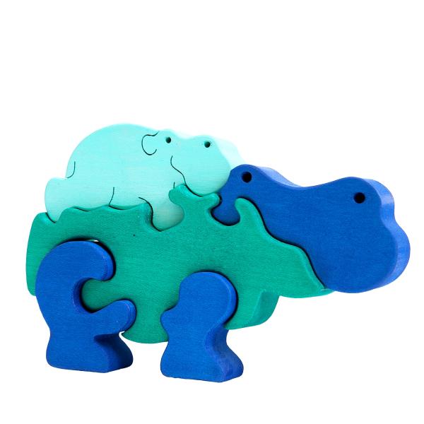 Hippo Family Puzzle Mint picture