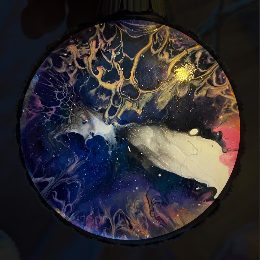 3.5in Round Acrylic Bloom Ornaments picture