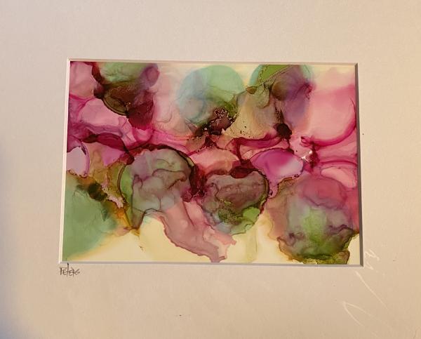 8in x 10in matted alcohol ink paintings picture
